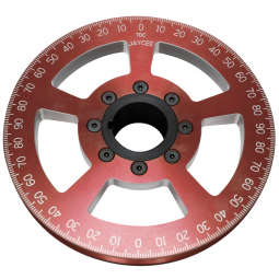 JayCee 7" Aluminum Street Pulley - Steel Hub - Red