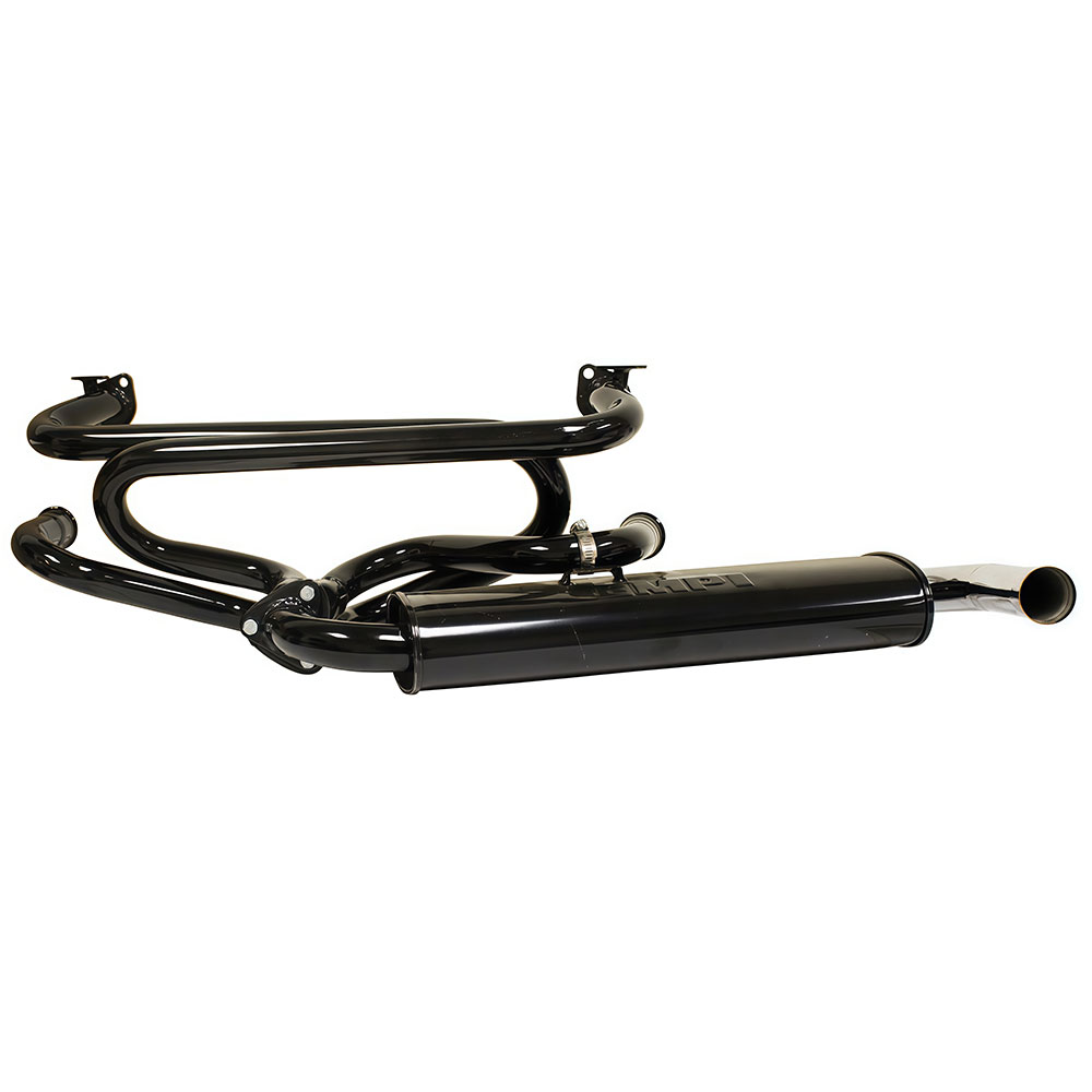 Premium VW Exhaust System with Single Quiet Pack Muffler, Type 1, Beetle, Ghia, 1300cc-1600cc