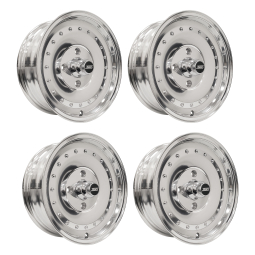Set of 4 JBugs Centerline Style VW Wheel - Polished Aluminum - 15x5.5 - 4x130