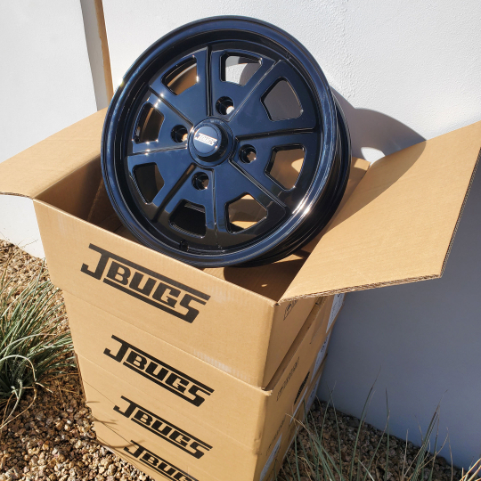 11031-1-4 - Set of 4 JBugs 914 Replica Wheels - Gloss Black - 15x5