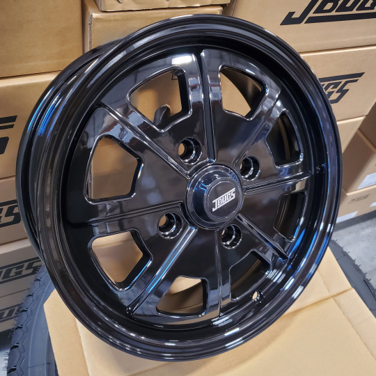 11031-1-4 - Set of 4 JBugs 914 Replica Wheels - Gloss Black - 15x5