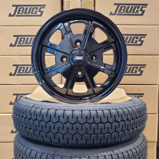 11031-1-4 - Set of 4 JBugs 914 Replica Wheels - Gloss Black - 15x5