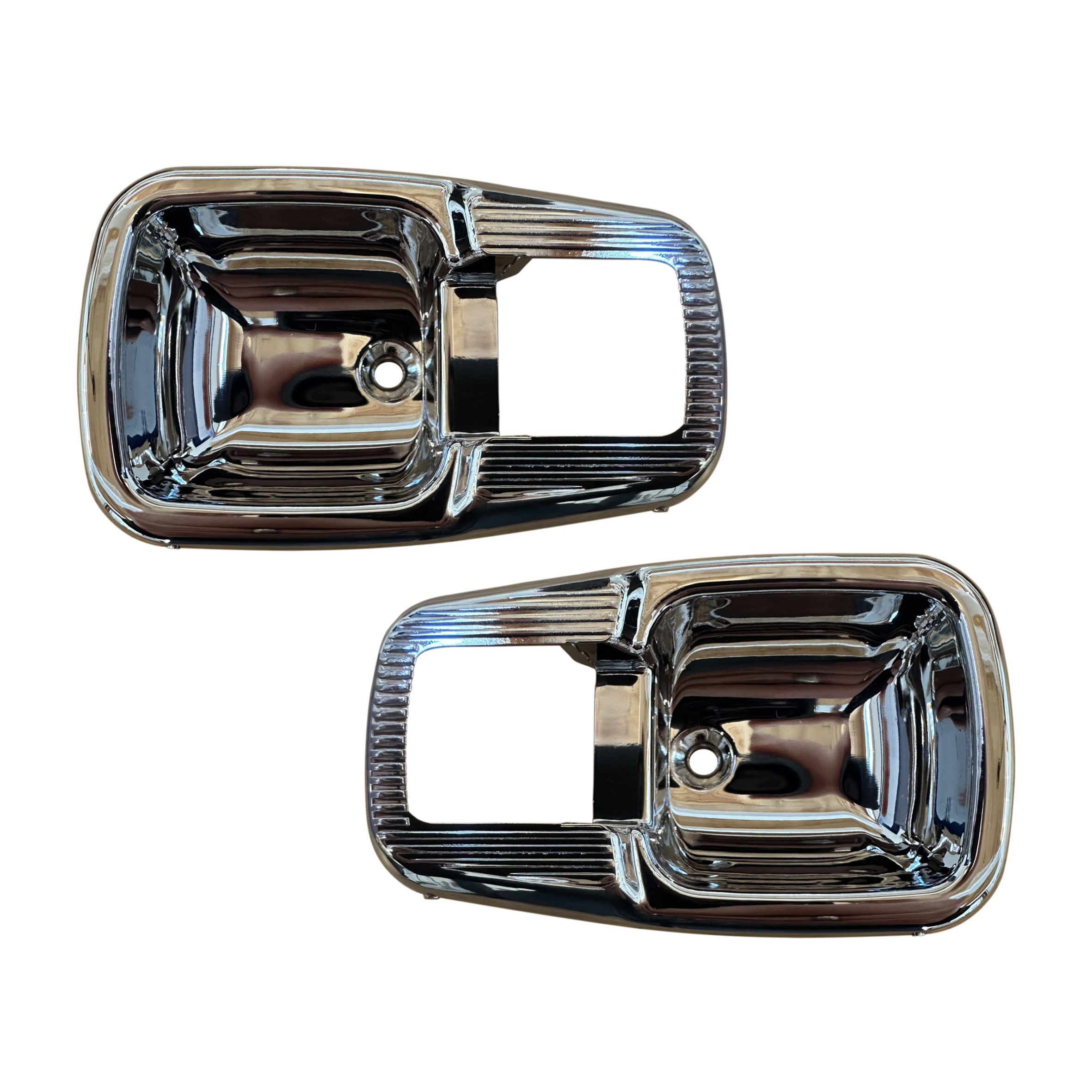 VW Door Cover Plates - Chrome Plastic - Pair