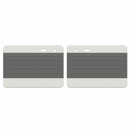 Closeout: 1967-79 Beetle/Super Sedan & Convertible Front Panels, No Pockets, Chalk w/ Grey Vinyl