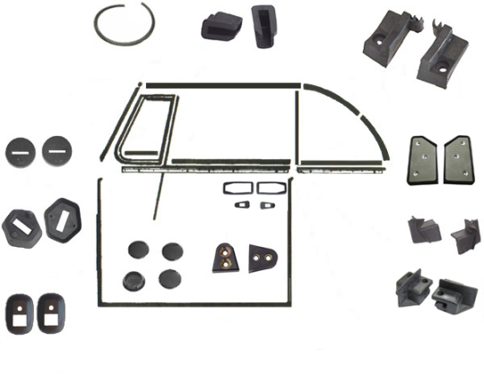 151-009A - 1966-1967 VW Beetle Convertible Door Rubber Kit
