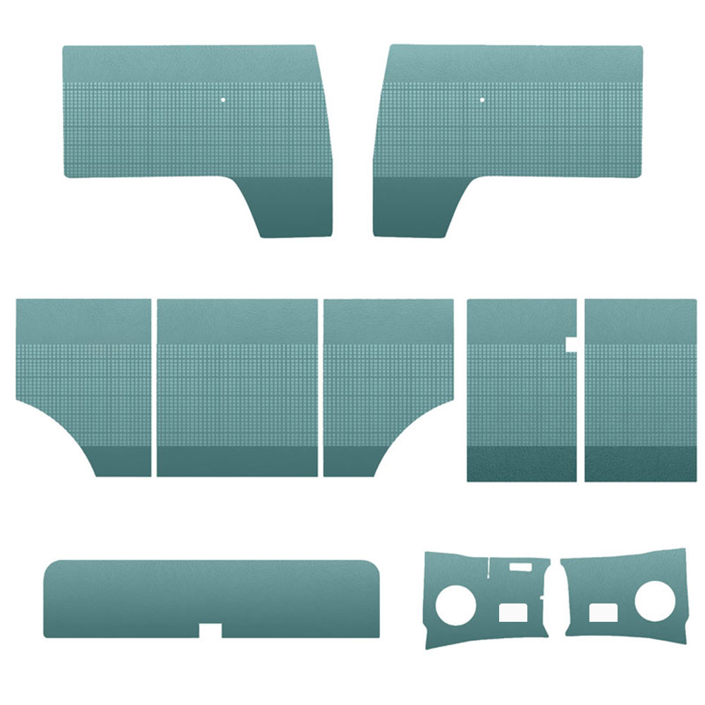 1963-1967 VW Bus Door Panels - 10 Piece Main Kit - Vintage 2-Tone