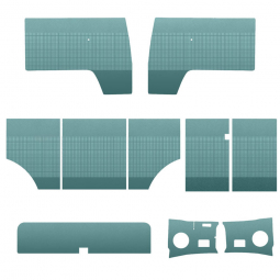1963-1967 VW Bus Door Panels - 10 Piece Main Kit - Vintage 2-Tone