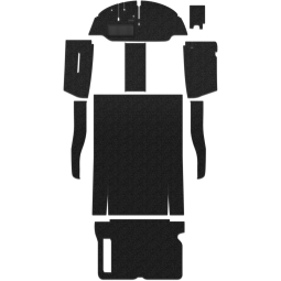 1955-1964 VW Bus Carpet Kit - Front & Rear w/ Front Bucket - Black Loop