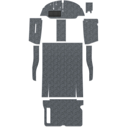 1955-1964 VW Bus Carpet Kit - Front & Rear w/ Front Bucket - Charcoal Loop