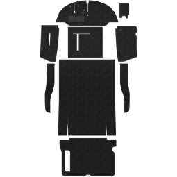 1955-1964 VW Bus Carpet Kit - Front & Rear w/ Front Bench - Black Loop