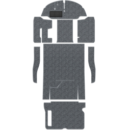 1965-1967 VW Bus Carpet Kit - Front & Rear w/ Front Bucket - Charcoal Loop