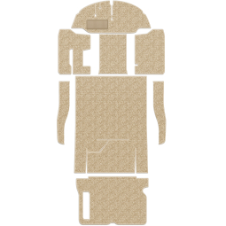1965-1967 VW Bus Carpet Kit - Front & Rear w/ Front Bucket - Oatmeal Loop
