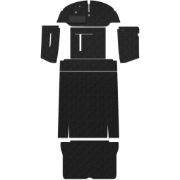1965-1967 VW Bus Carpet Kit - Front & Rear w/ Front Bench - Black Loop
