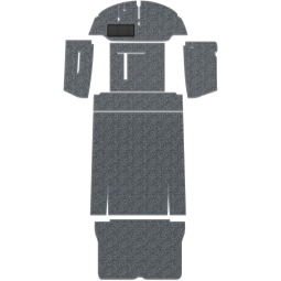 1965-1967 VW Bus Carpet Kit - Front & Rear w/ Front Bench - Charcoal Loop