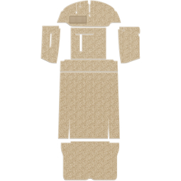 1965-1967 VW Bus Carpet Kit - Front & Rear w/ Front Bench - Oatmeal Loop