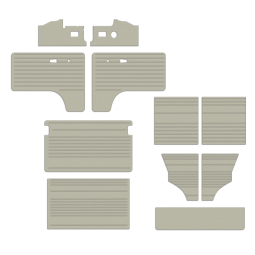 1968-1970 VW Bus Door Panels - Full Set 11 Pcs - Vinyl