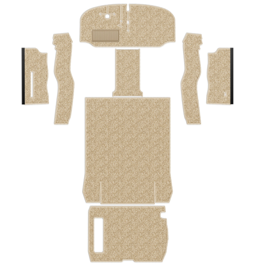 34-F2105-628 - 1968-1972 VW Bus Carpet Kit - Front & Rear w/ Front
