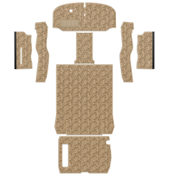 1968-1972 VW Bus Carpet Kit - Front & Rear w/ Front Bucket - German Squareweave