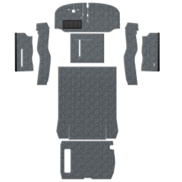 1968-1972 VW Bus Carpet Kit - Front & Rear w/ Front Bench - Charcoal Loop