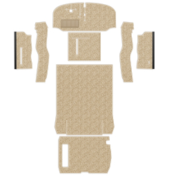 1968-1972 VW Bus Carpet Kit - Front & Rear w/ Front Bench - Oatmeal Loop