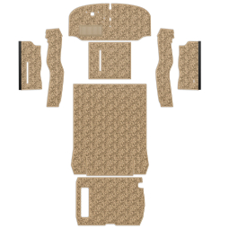 1968-1972 VW Bus Carpet Kit - Front & Rear w/ Front Bench - German Squareweave