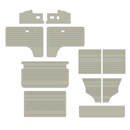 1971-1976 VW Bus Door Panels - Full Set 11 Pcs - Vinyl