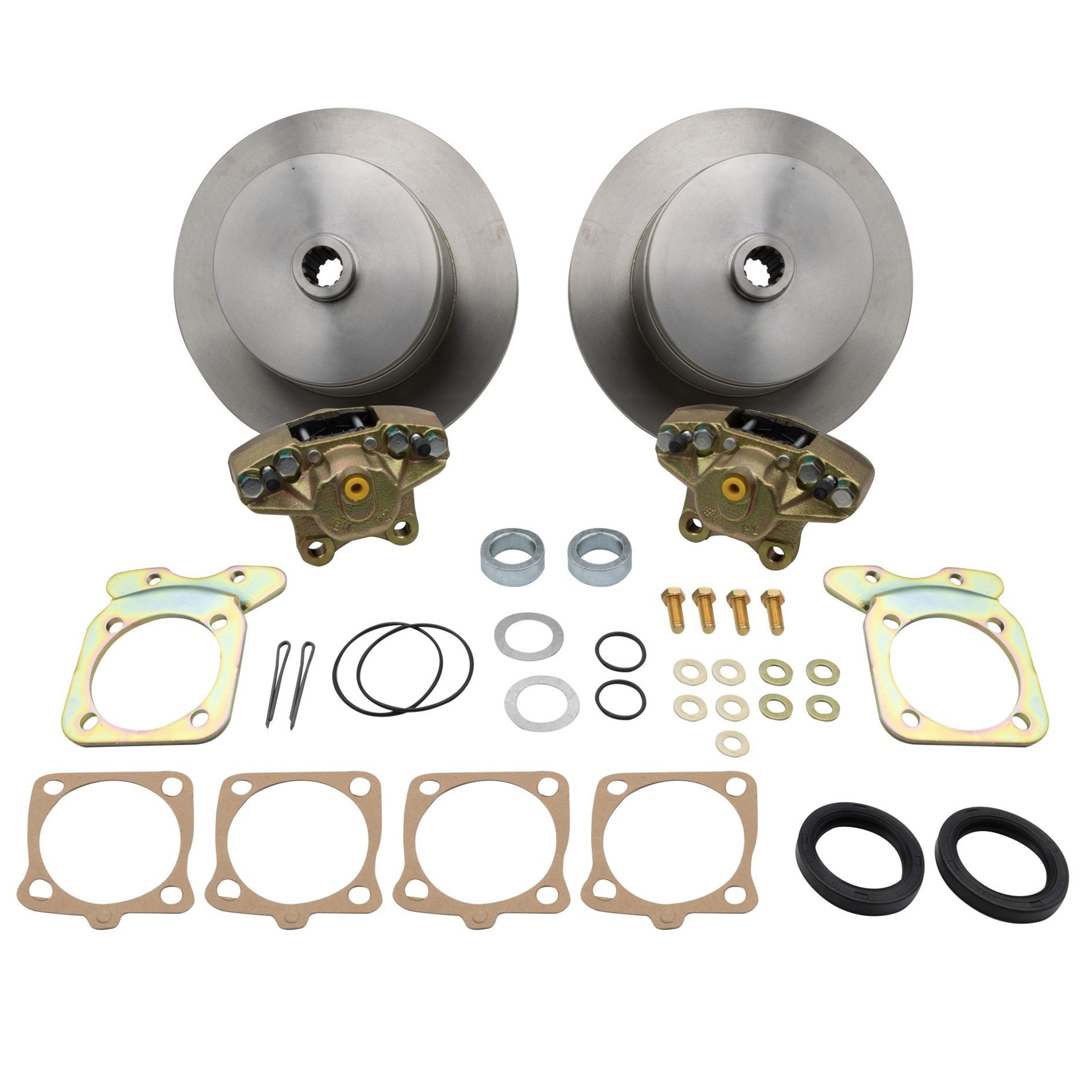 VW Disc Brake Kit - Rear - No Parking Brake - Blank Rotors - 1968 Swing Axle - 1968-79 IRS