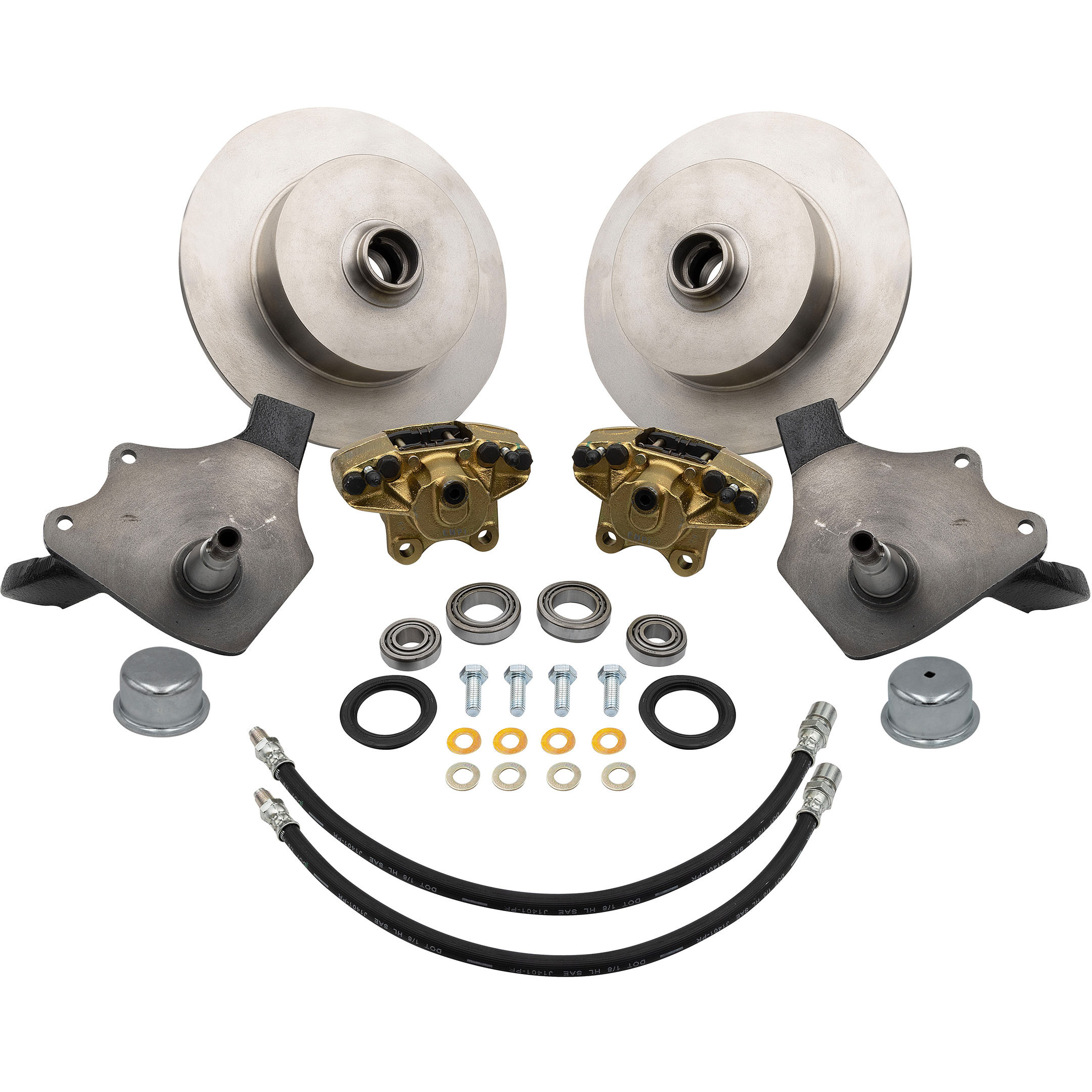 EMPI 1966-1977 VW Beetle & Karmann Ghia Disc Brake Conversion Kit - Front - Drop Spindles - Blank