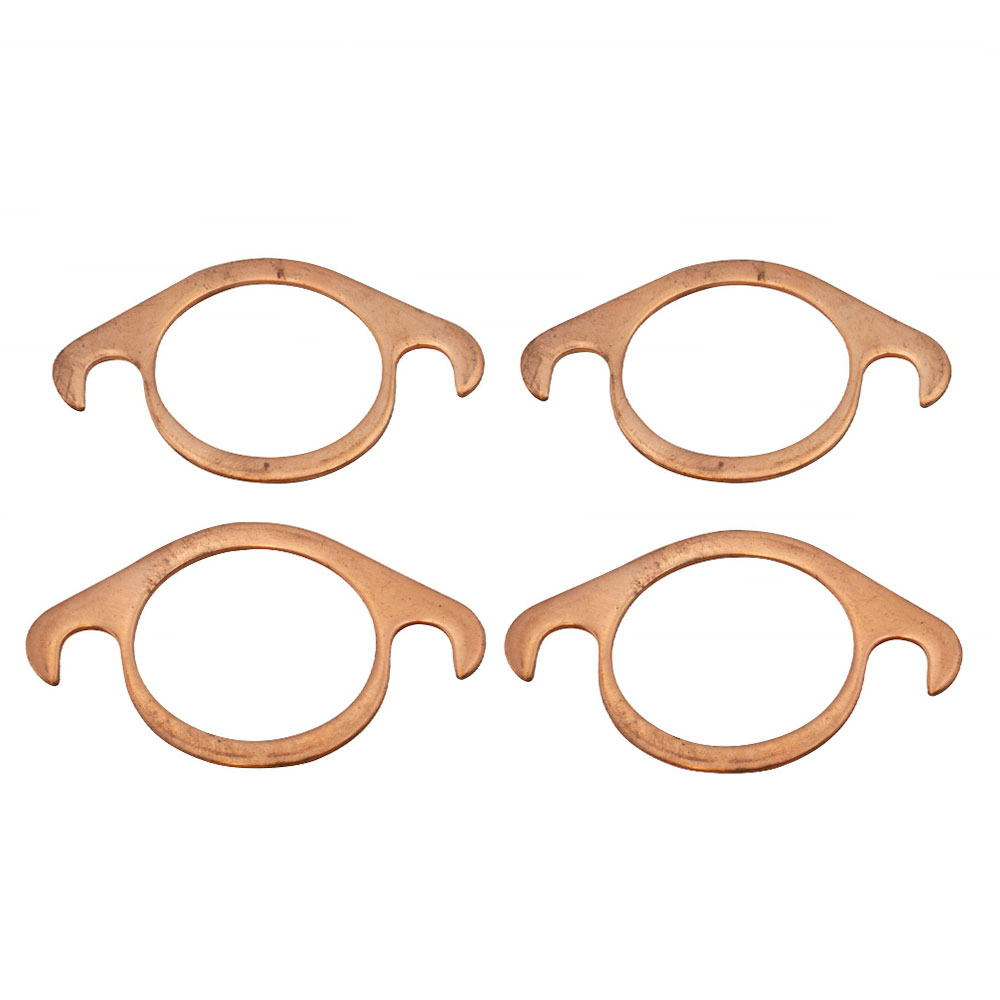 VW Slip Flange Exhaust Gasket, 1 5/8 Inch I.D., Copper, 4 Pack