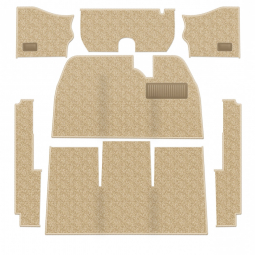 1956-1957 RIGHT HAND DRIVE Beetle Sedan Carpet Kit - Front - NO Footrest - Oatmeal Loop