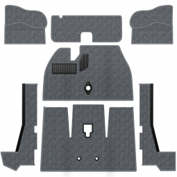 Premium 1971-1972 VW Super Beetle Convertible Carpet Kit - Front - w/o Footrest - Charcoal Loop
