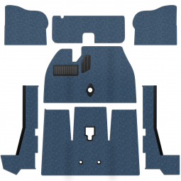 Premium 1971-1972 VW Super Beetle Convertible Carpet Kit - Front - w/o Footrest - Loop or Cutpile