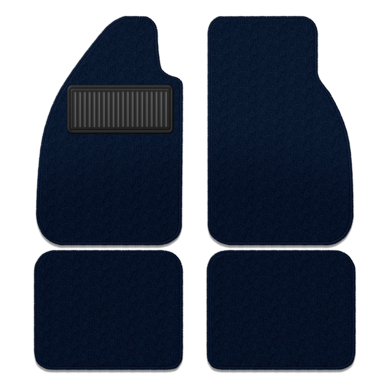 VW Floor Mats - 4 Pieces - with Footrest - Color Carpet - 1954-77 Beetle - 1971-76 Super Beetle