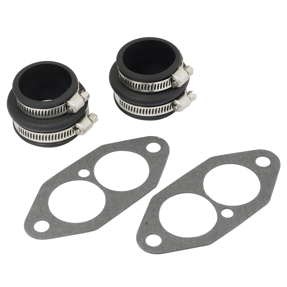 EMPI VW Intake Manifold Installation Kit - Dual Port - with Black Boots