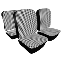 1956-1957 VW Beetle Seat Upholstery - Front & Rear - Houndstooth Full Insert