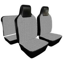 1974-1976 VW Beetle & Super Beetle Seat Upholstery - Front & Rear - Houndstooth Full Insert