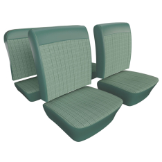 1965-1967 VW Beetle Seat Upholstery - Front & Rear - OEM Rollover -Vintage Vinyl
