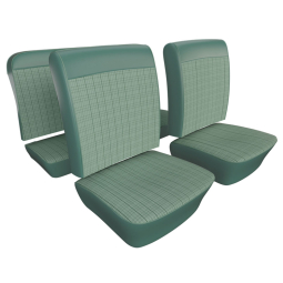 1965-1967 VW Beetle Seat Upholstery - Front & Rear - OEM Rollover -Vintage Vinyl