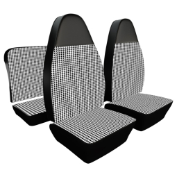 1973 VW Beetle Convertible Seat Upholstery - Front & Rear - Houndstooth Full Insert