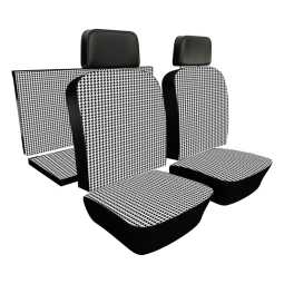 1972-1974 Karmann Ghia Convertible Seat Upholstery - Front & Rear - Houndstooth Full Insert
