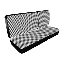 1963-1967 VW Bus Seat Upholstery - Front Bench - 2-Tone Houndstooth