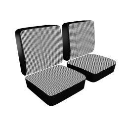 1968-1973 VW Bus Seat Upholstery - Front Buckets - 2-Tone Houndstooth