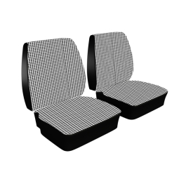 1977-1979 VW Bus Seat Upholstery - Front Buckets - 2-Tone Houndstooth