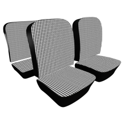 1964 VW Type 3 Squareback Seat Upholstery - Front & Rear - Houndstooth Full Insert