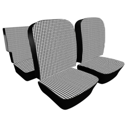 1962-64 Type 3 Fastback/Notchback Seat Upholstery - Front & Rear w/Armrest - Houndstooth Full Insert