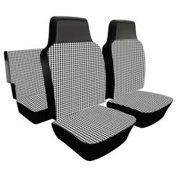 1970-72 Type 3 Fastback/Notchback Seat Upholstery - Front & Rear w/Armrest - Houndstooth Full Insert