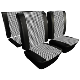 1966-1967 Karmann Ghia Seat Upholstery - Front & Rear - Houndstooth 12" Insert