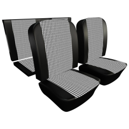 1956-60 Karmann Ghia Convertible Seat Upholstery - Front & Rear - Houndstooth 12" Insert