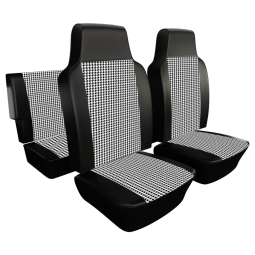 1973-74 VW Type 3 Fastback/Notchback Seat Upholstery - Front & Rear - Houndstooth 12" Insert