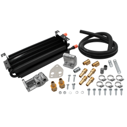 EMPI VW Oil Cooler Kit - 8-Pass - High Performance - 1/2" Male Threaded Ends - with Dual Booster Kit